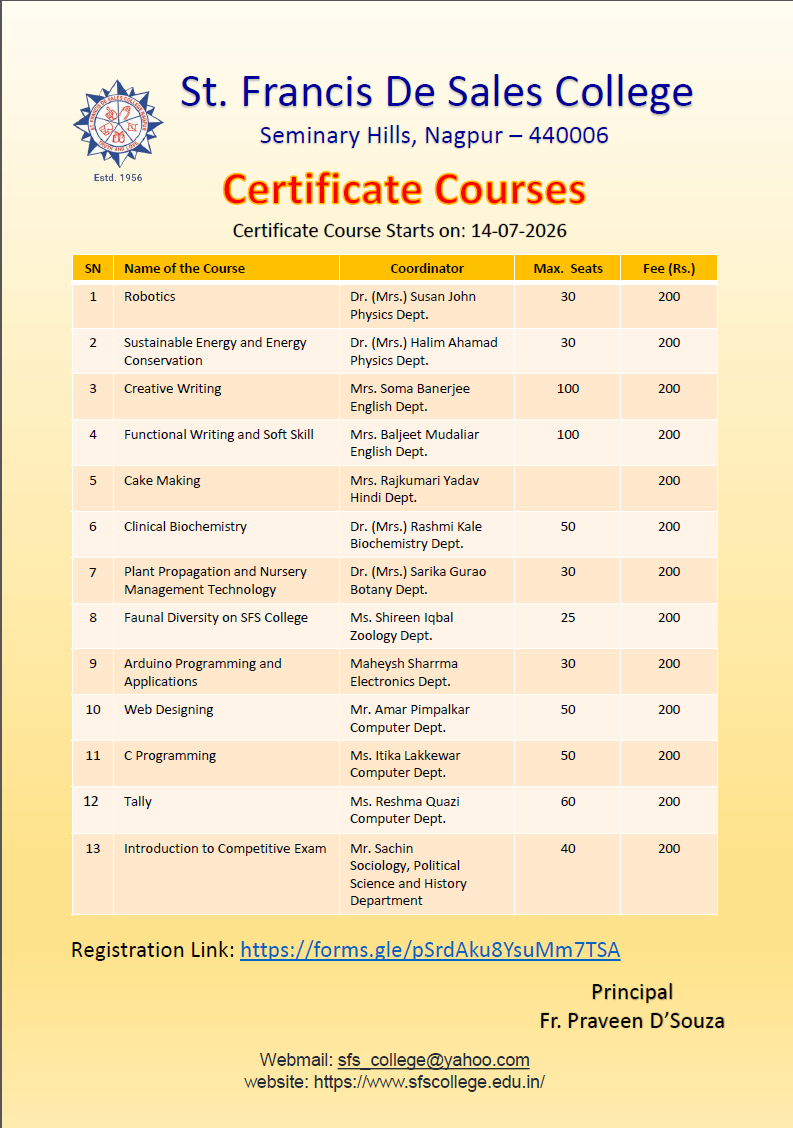 cerificate courses2026